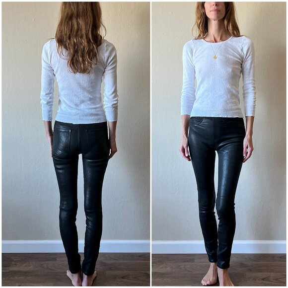 Gap 1969 Leather Pull-On Legging Jean 26 XS - Picture 3 of 7